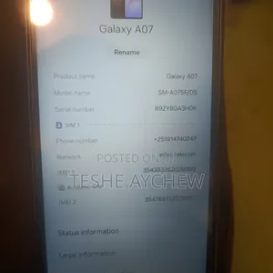 New Samsung Galaxy A07 64 GB Black
