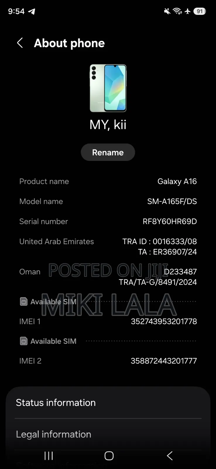 Samsung Galaxy A16 128 GB Gray