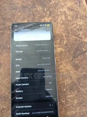 Tecno Camon 40 256 GB Gray