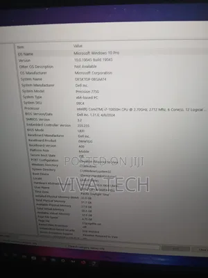 Laptop Dell Precision 7750 32GB Intel Core i7 SSD 512GB