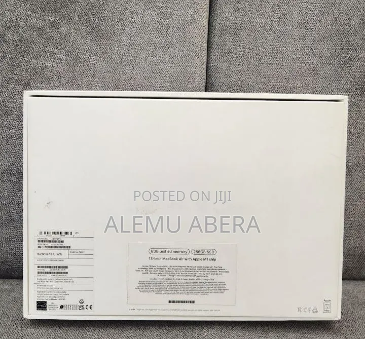 New Laptop Apple MacBook Air 2020 M1 8GB Apple M1 SSD 256GB