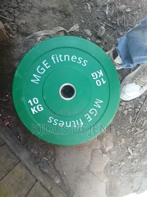 MGE Fitness 10KG Bumper Plate / የጂም ክብደት ዲስክ (10 ኪ.ግ)
