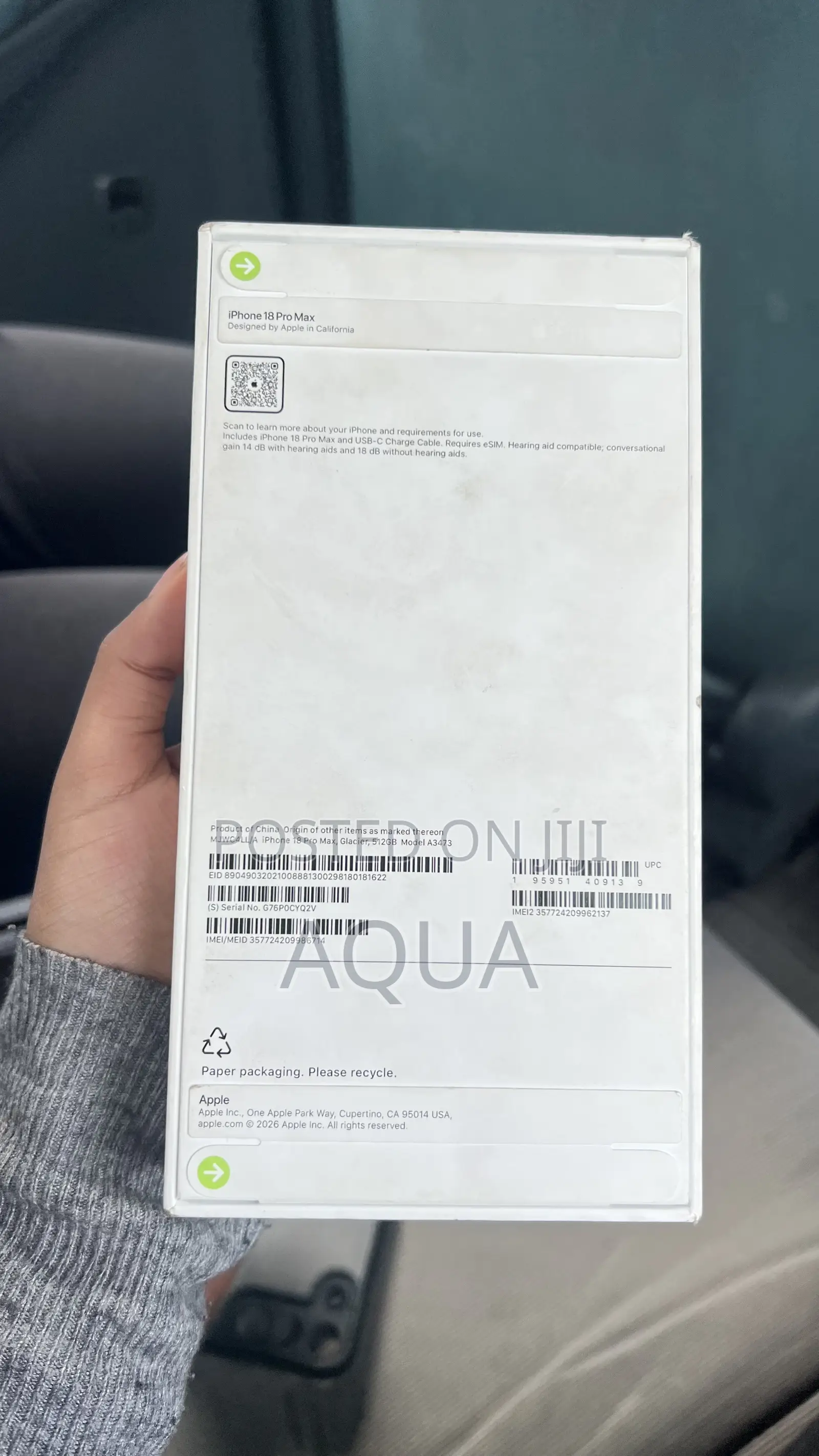 New Apple iPhone 18 Pro Max 512 GB Blue