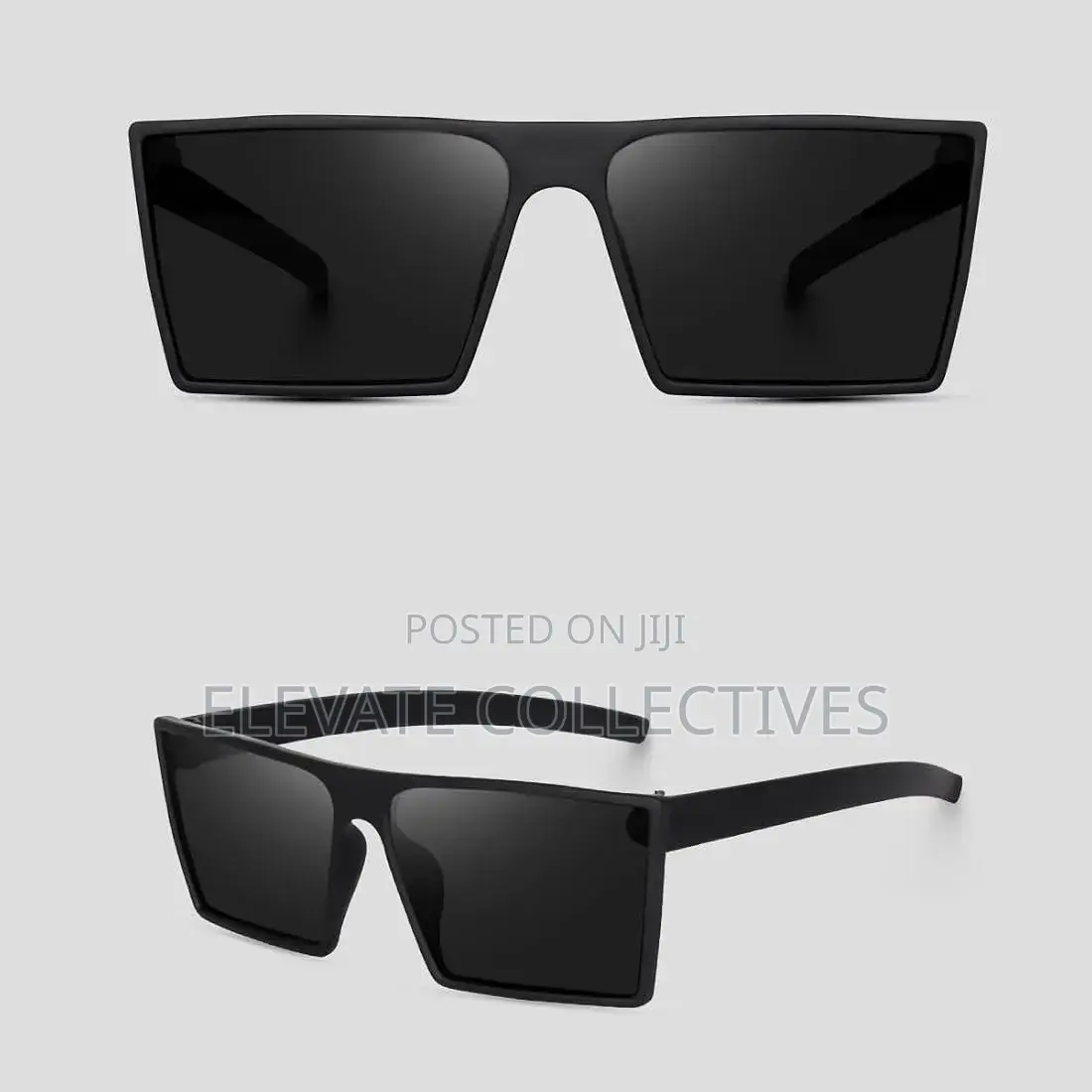 Trendy Flat-Top Oversized Square Sunglasses (Unisex)