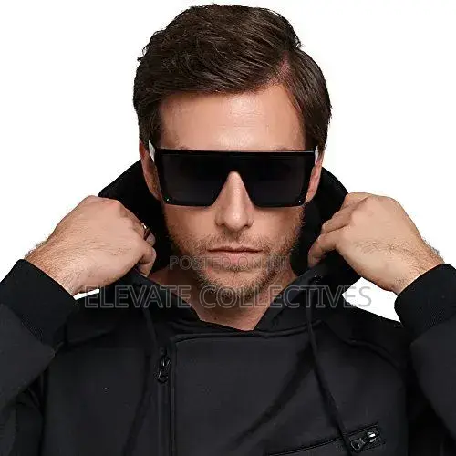 Trendy Flat-Top Oversized Square Sunglasses (Unisex)