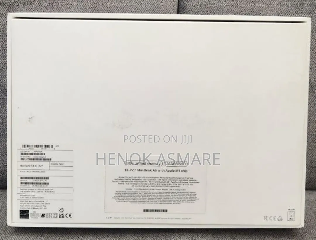 New Laptop Apple MacBook Air 2020 M1 8GB Apple M1 SSD 256GB