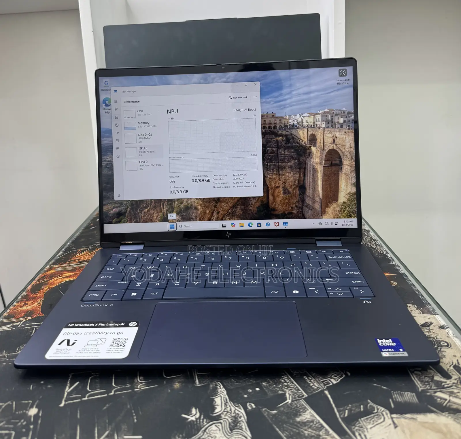 New Laptop HP OmniBook X Flip 14" 16GB Intel Core Ultra 5 SSD 512GB