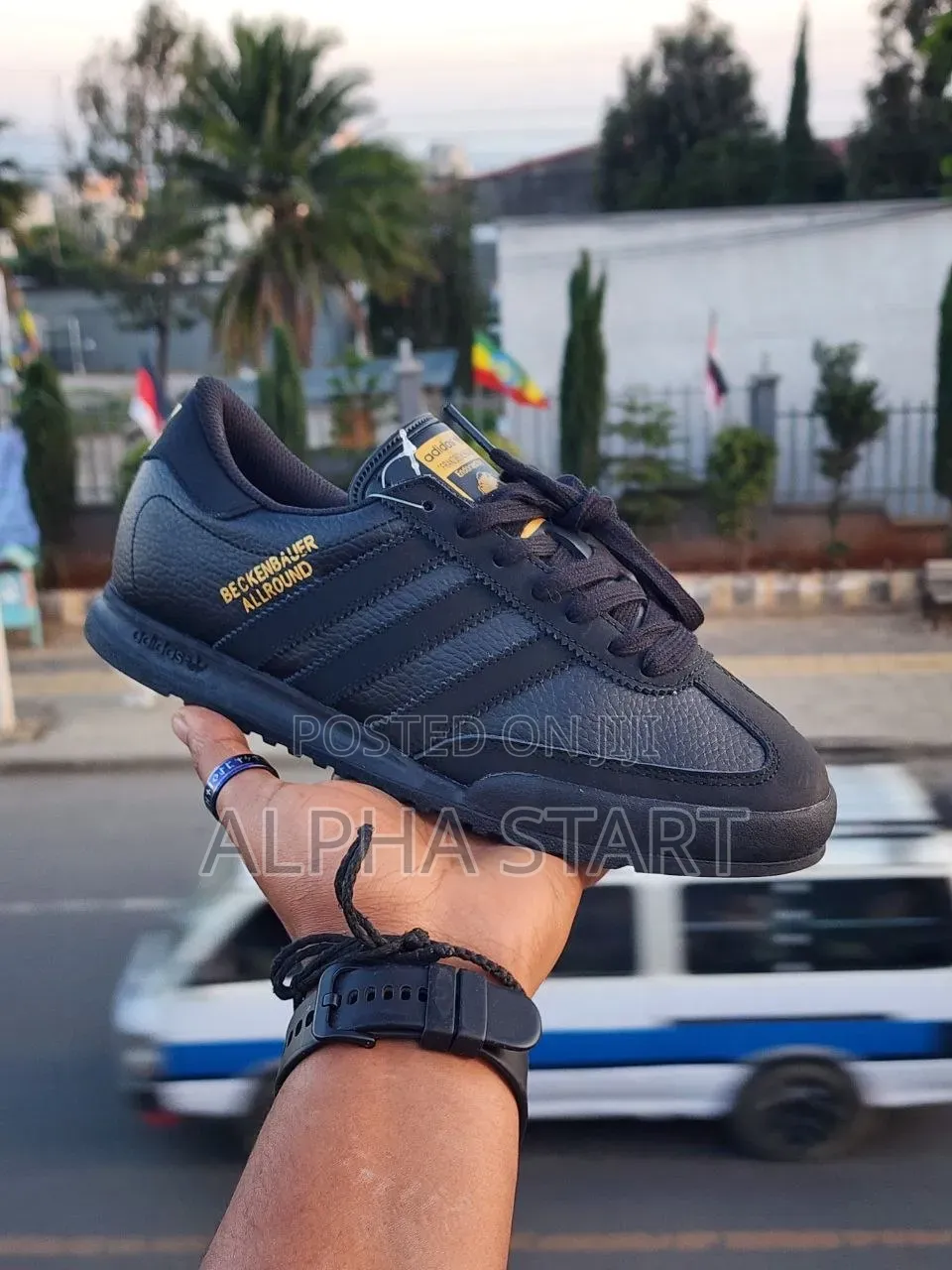 Adidas Beckenbaur Full Black High Master Quality Shoes Made in Vietnam
