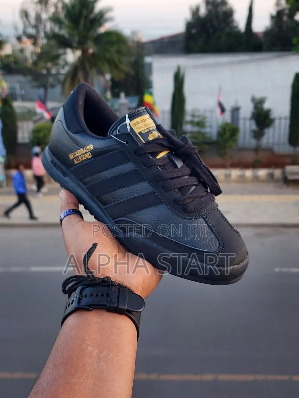 Adidas Beckenbaur Full Black High Master Quality Shoes Made in Vietnam