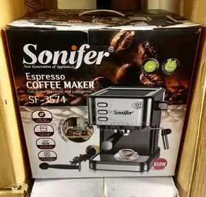 Sonifer Espresso Coffee Maker – 20 Bar, 1.5L, 850W. VIP Electronics