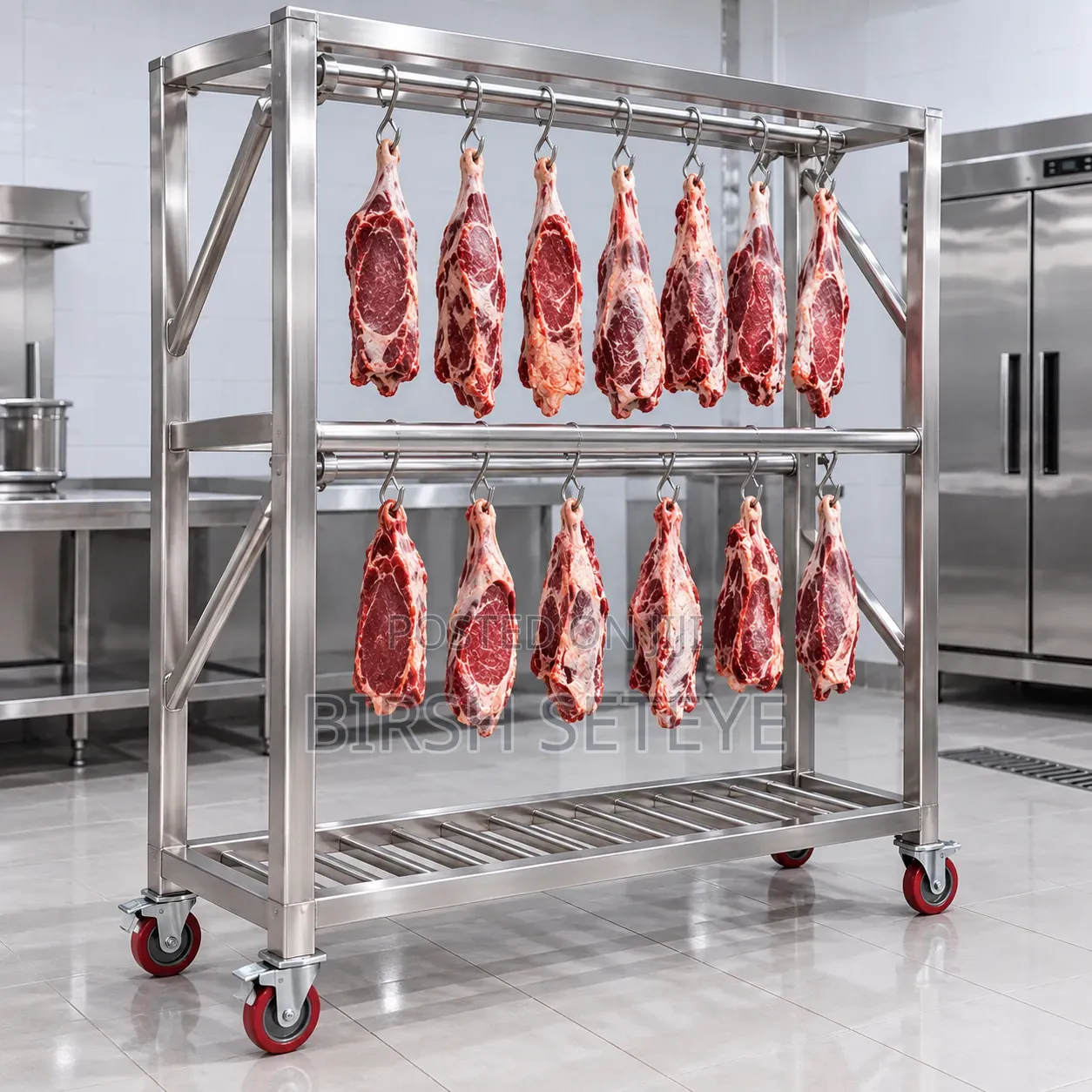 Stainless Steel Meat Hanging Rack”