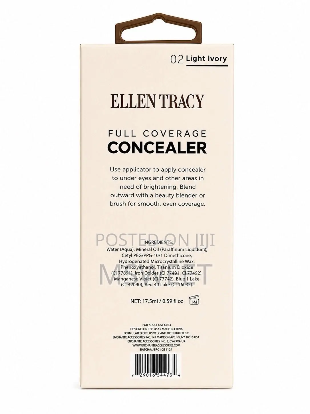Ellen Tracy Full Coverage Concealer Light Ivory