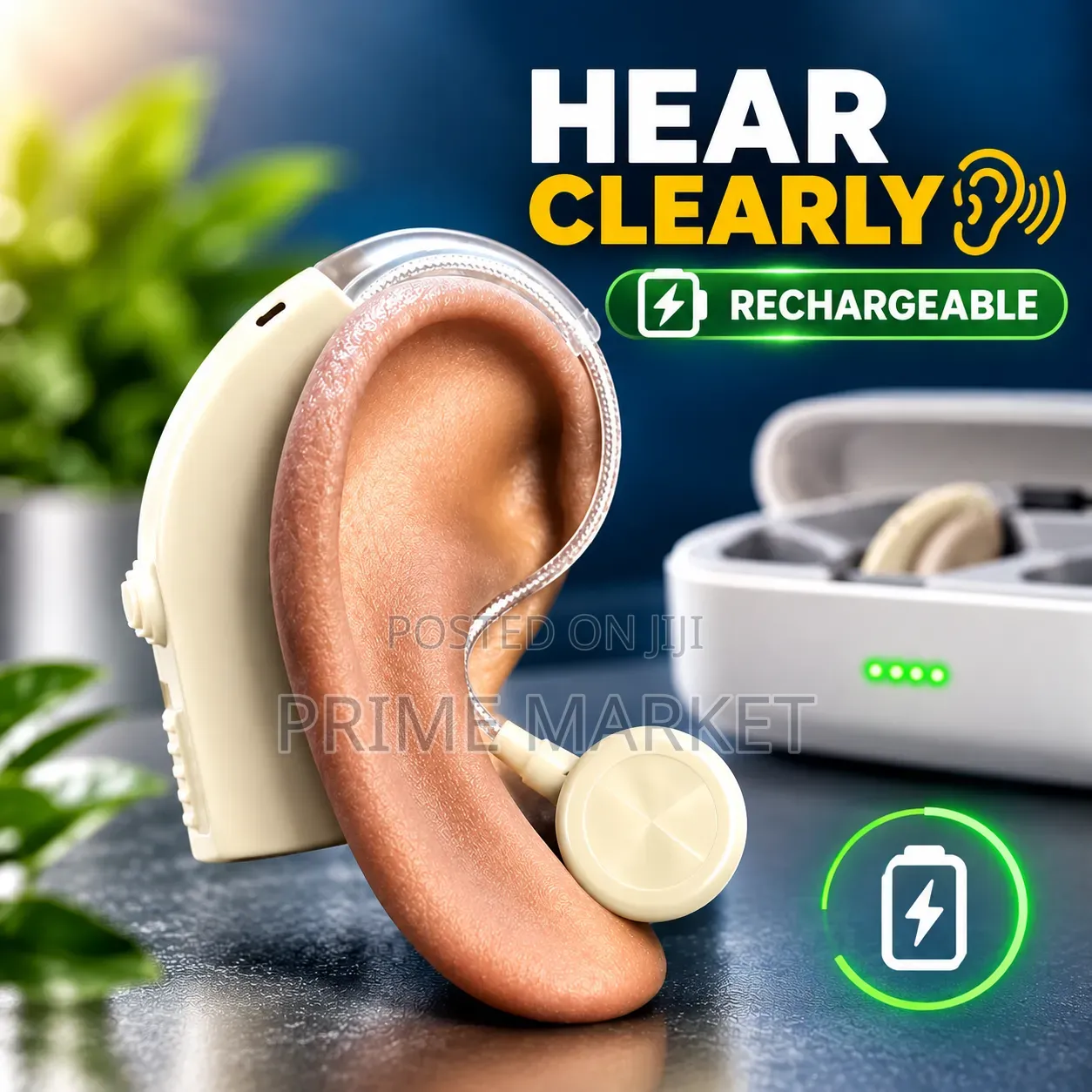 One-Ear Rechargeable Hearing Aid | Comfortable BTE Design