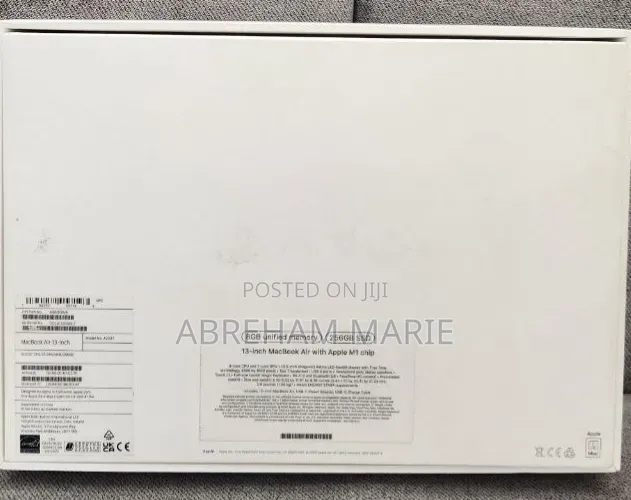 New Laptop Apple MacBook Air 2020 M1 8GB Apple M1 SSD 256GB