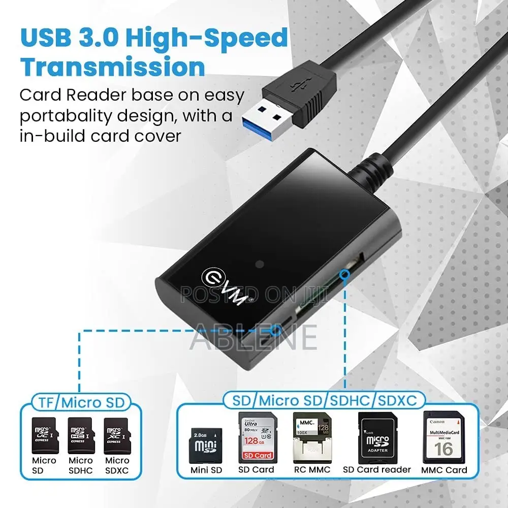 3in1 Card Reader Supports dSD, TF (microSD), and CF Memory Card