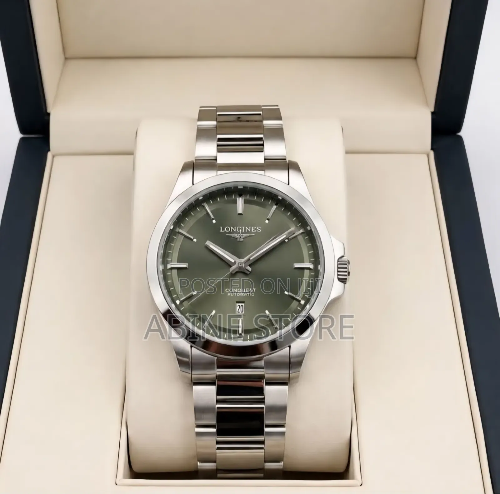 Longines Conquest Silver Stainless Steel Men's Watch - Brand New
