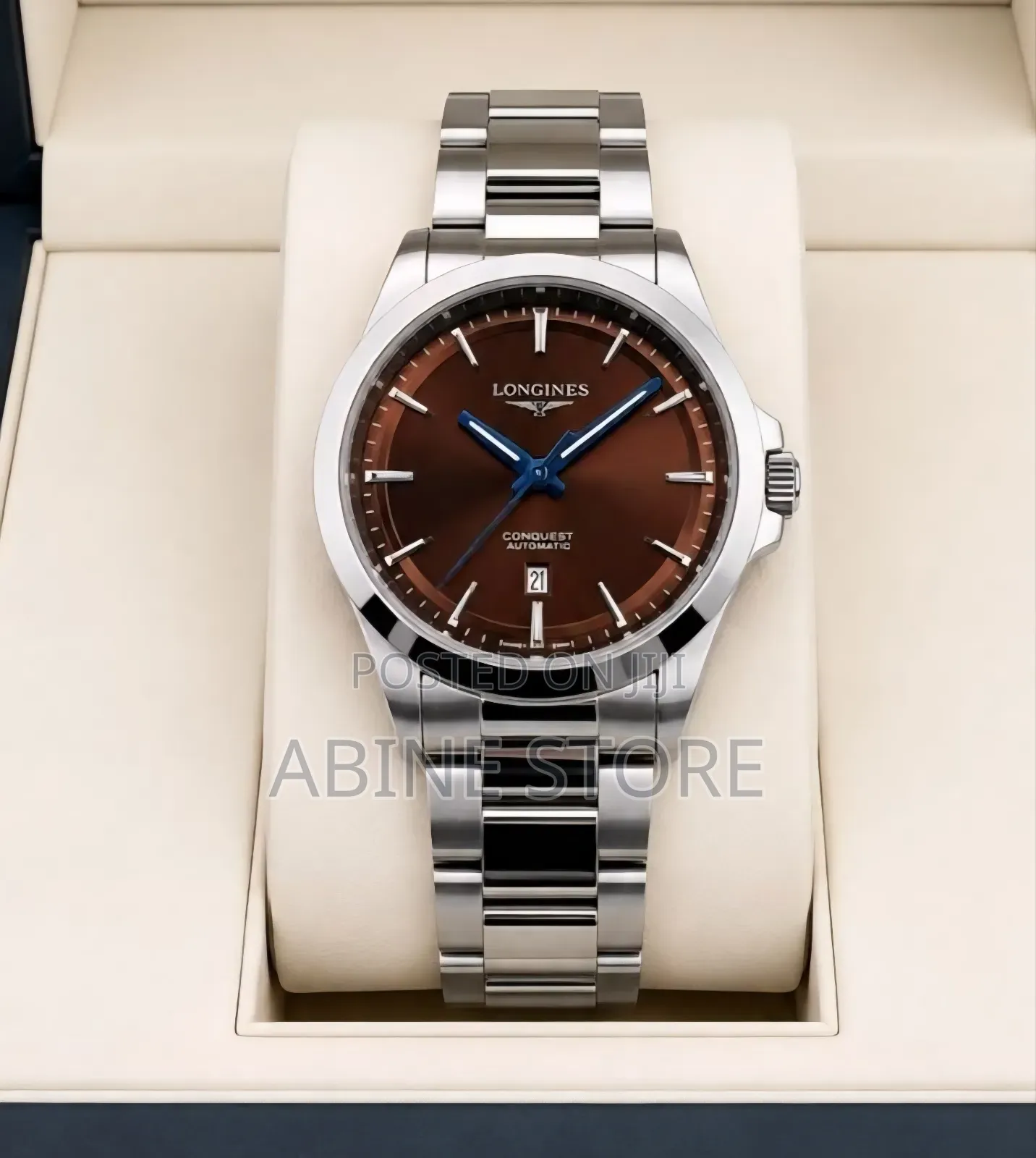 Longines Conquest Silver Stainless Steel Men's Watch - Brand New