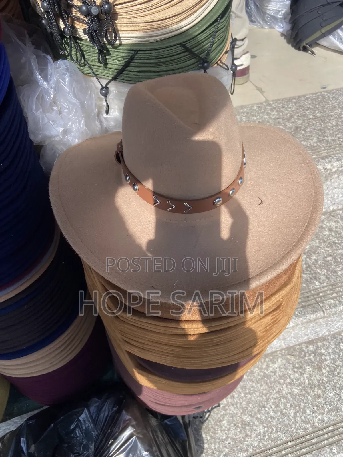 Premium Tan Cowboy Felt Hat –