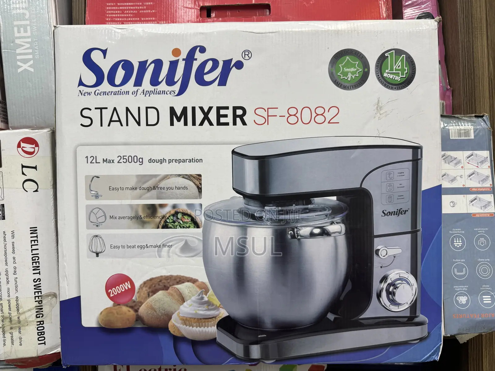 Sonifer 2000w SF-8082 Professional Kitchen // 12l Bowl Dough //