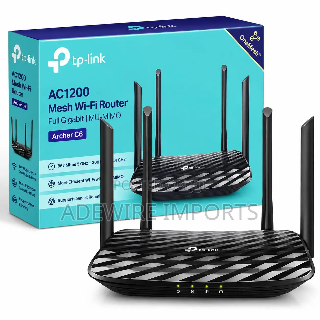 TP-Link Archer C6 AC1200 Wireless MU-MIMO Gigabit Mesh Wi-Fi Router