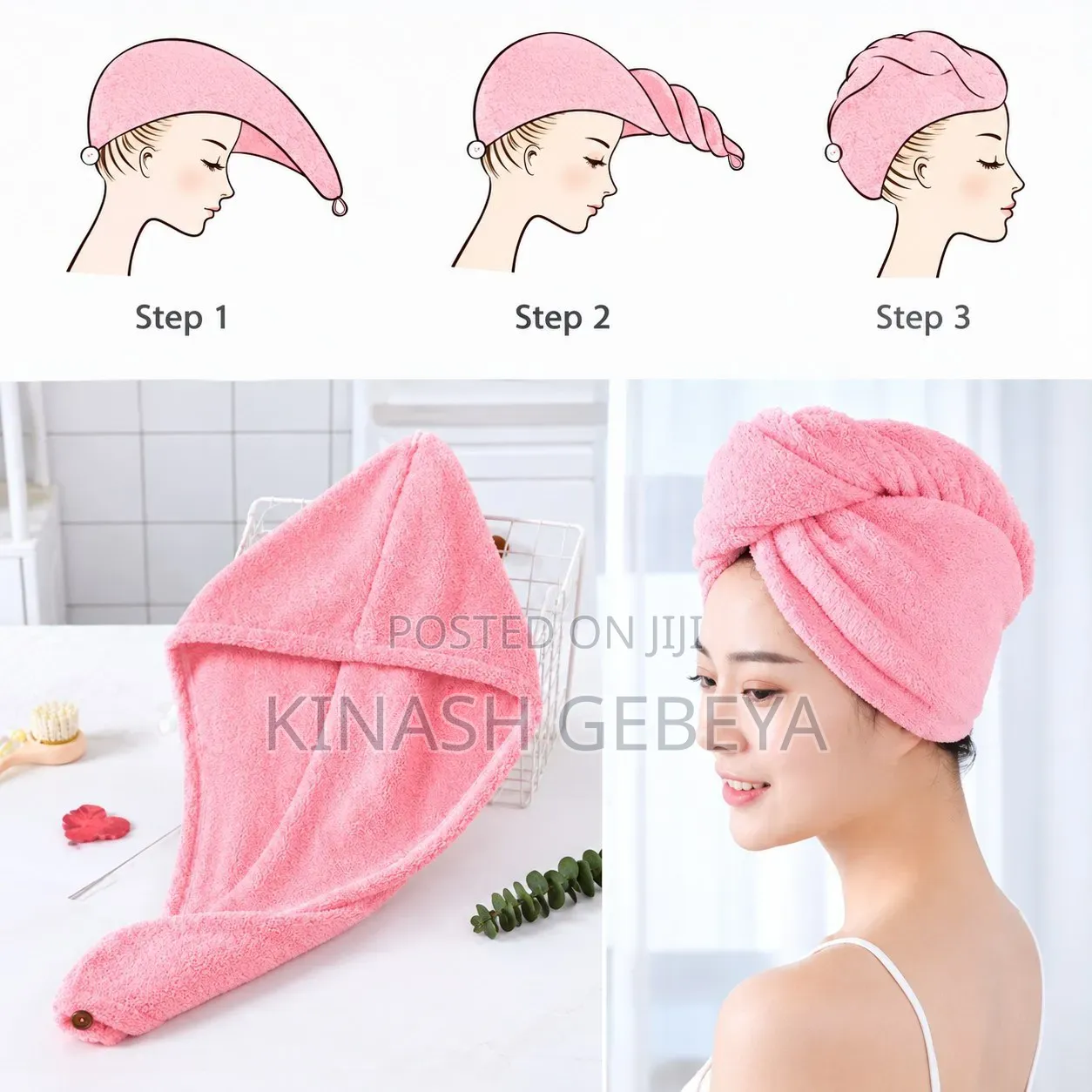 Top Quality Shower Hair Towel Cap