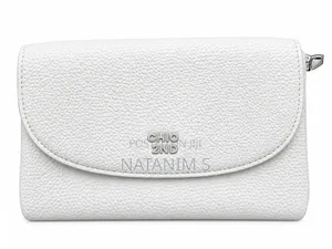 Chio'2nd White Textured Pebble-Leather Flap