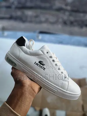 Lacoste Brown Pebble-Grain Leather Casual Sneakers