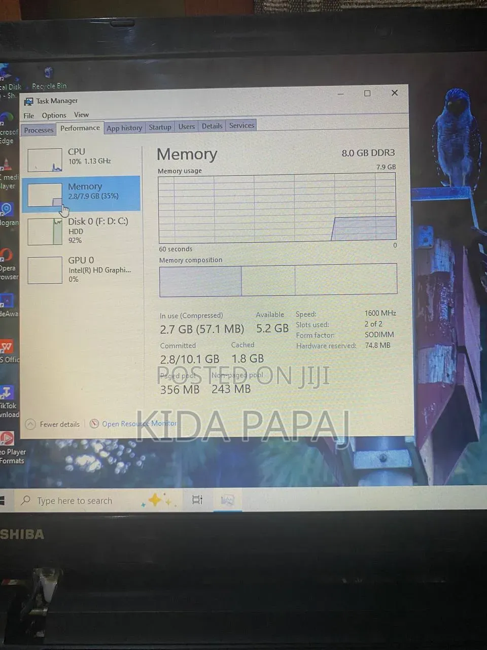 Laptop Toshiba Satellite C55 8GB Intel Core i5 HDD 500GB
