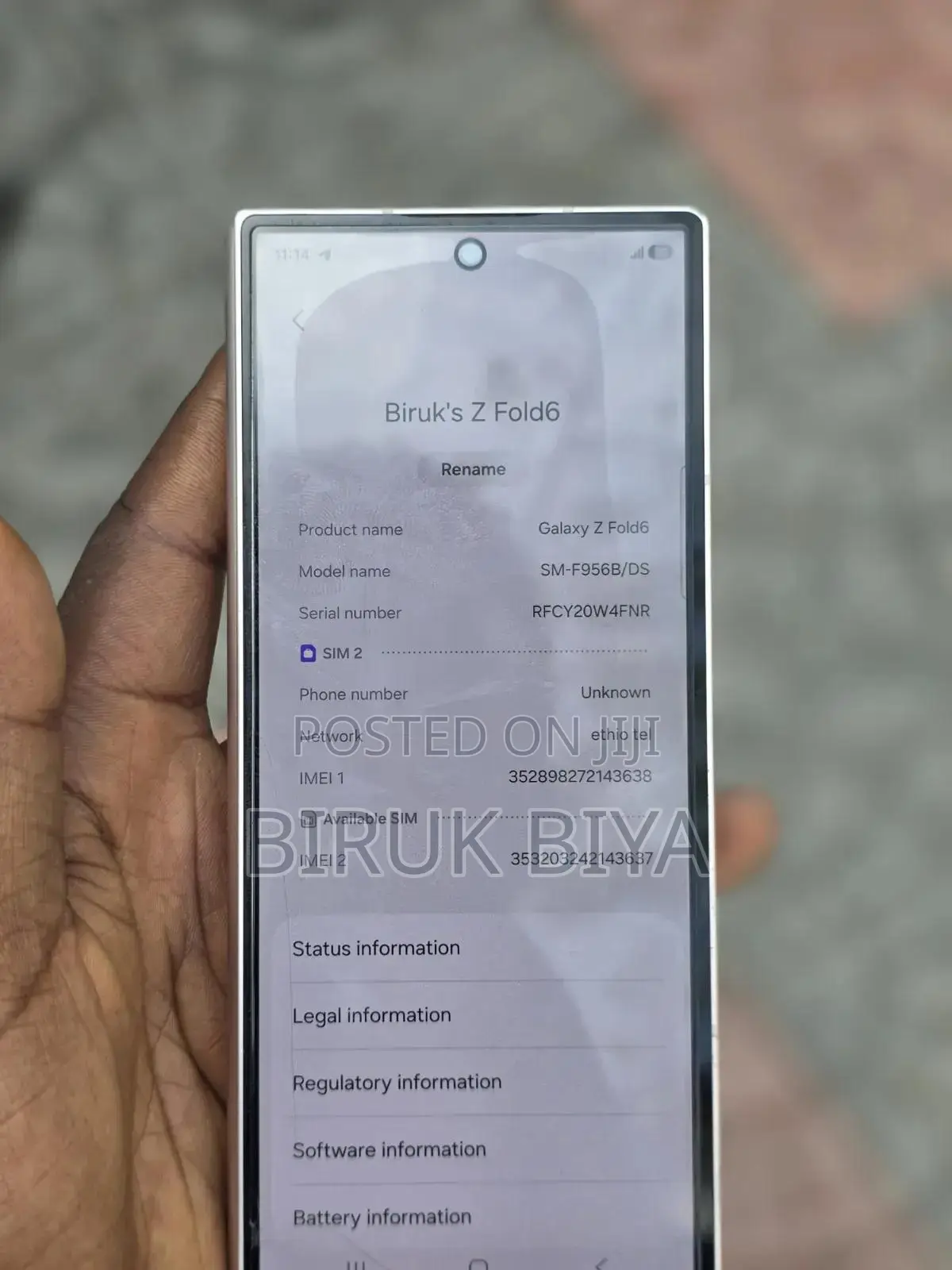 Samsung Galaxy Z Fold6 256 GB Rose Gold