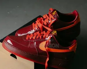 Nike Air Force 1 Low “Bold Dark Team Red” — Glossy Patent Leather