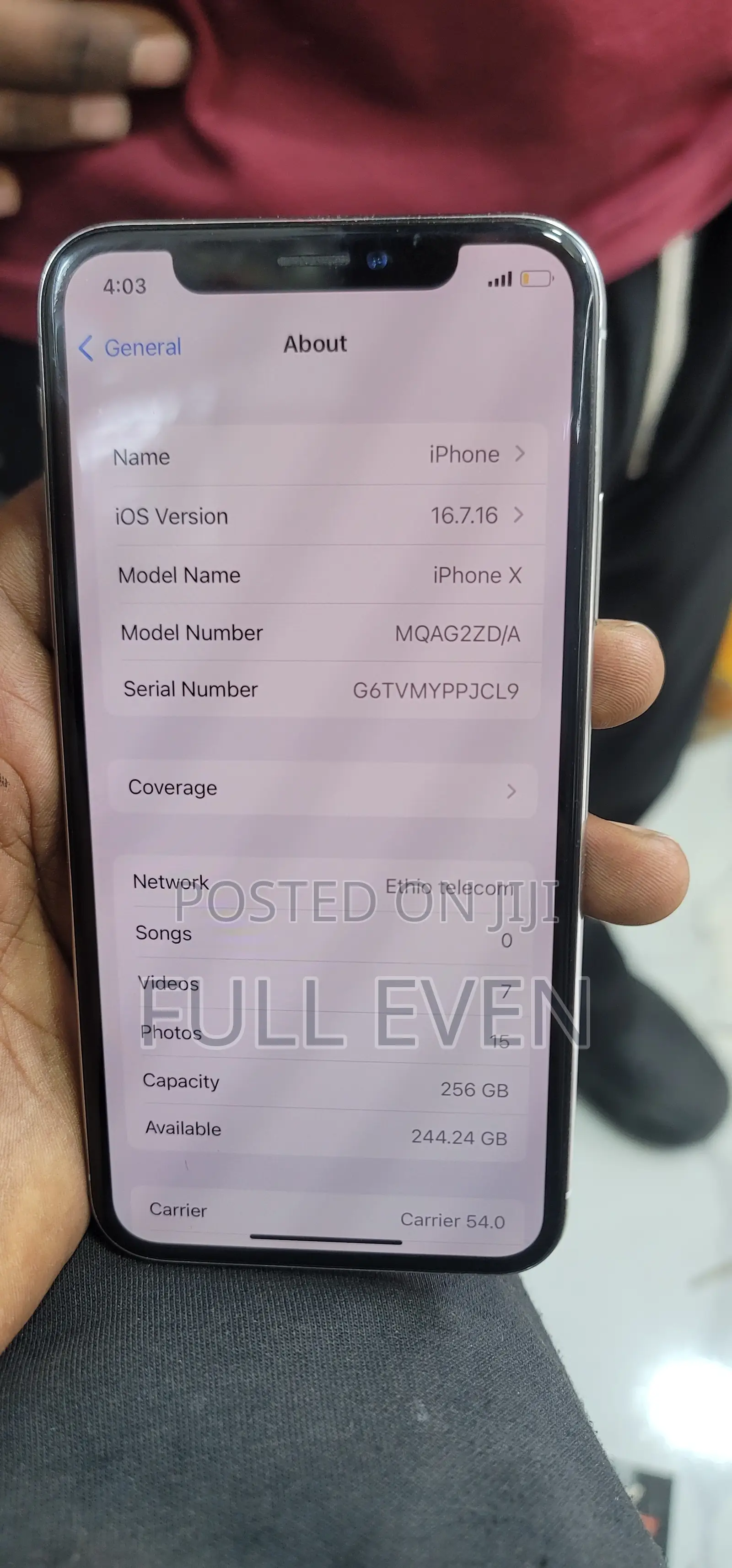 Apple iPhone X 256 GB White