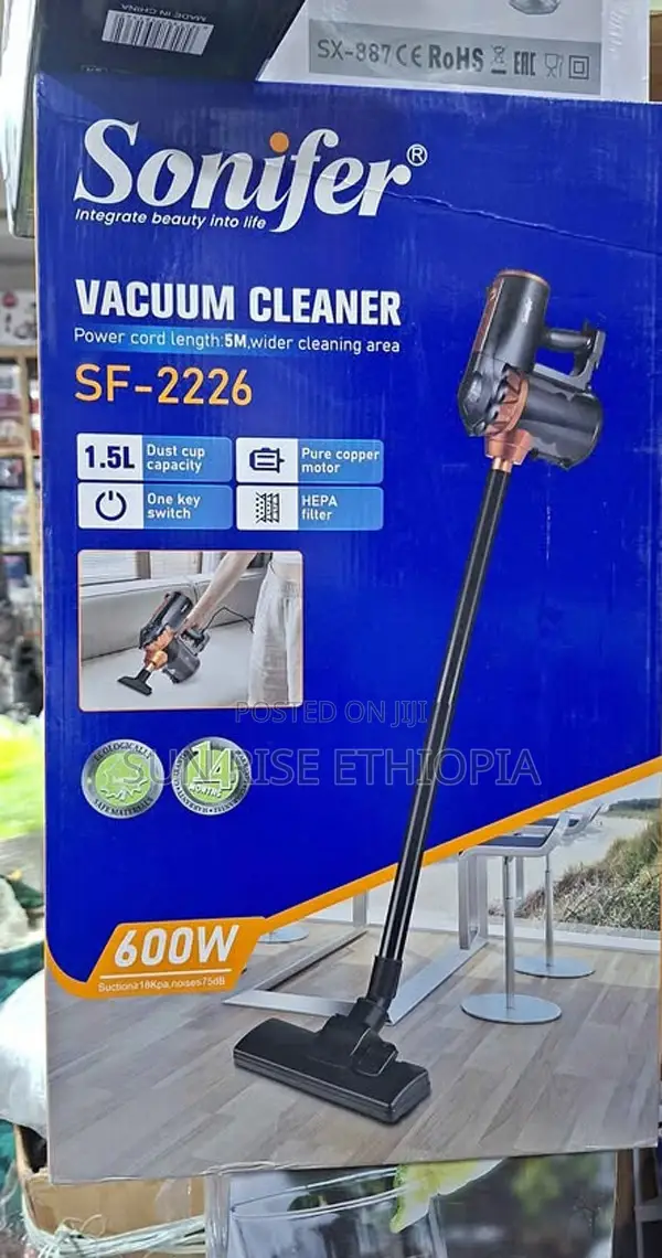 Sonifer Vacuum Cleaner Powerful 600W 1.5L Dust Cup- SF-2226
