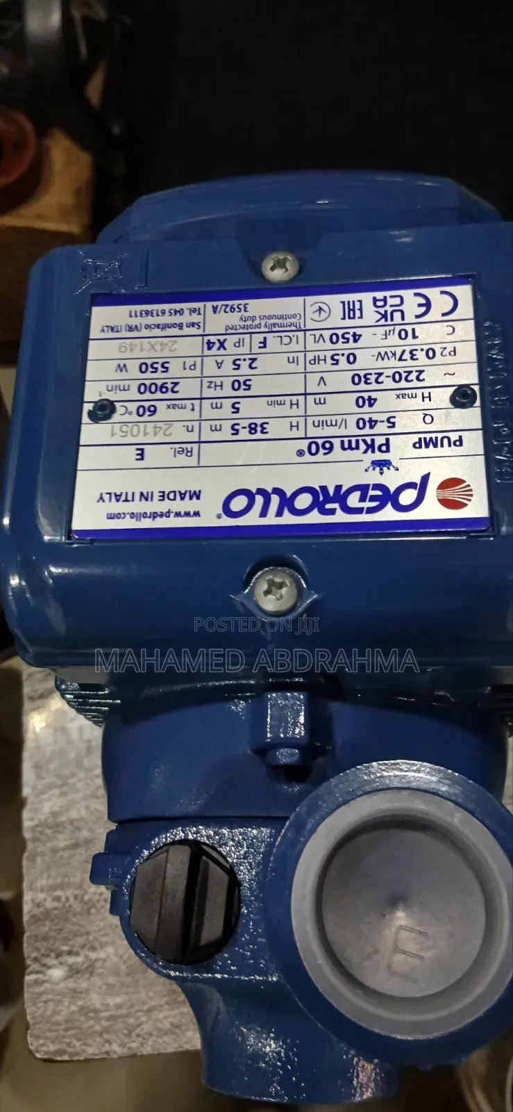Pedrollo 0.5 HP