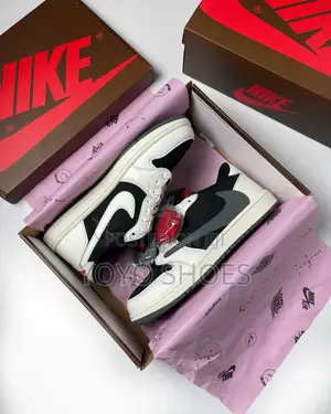 Nike Air Jordan 1 Low X Travis Scott Black, White,/ Grey Unisex Shoes