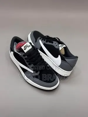 Air Jordan 1 Low X Travis Scott Grey Black Low Unisex Shoes