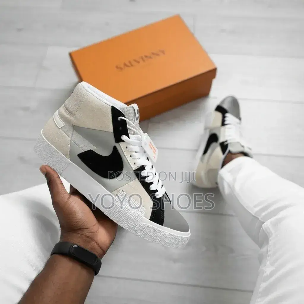 Nike SB Zoom Blazer Mid,white/Gray Unisex Half Boots Shoes