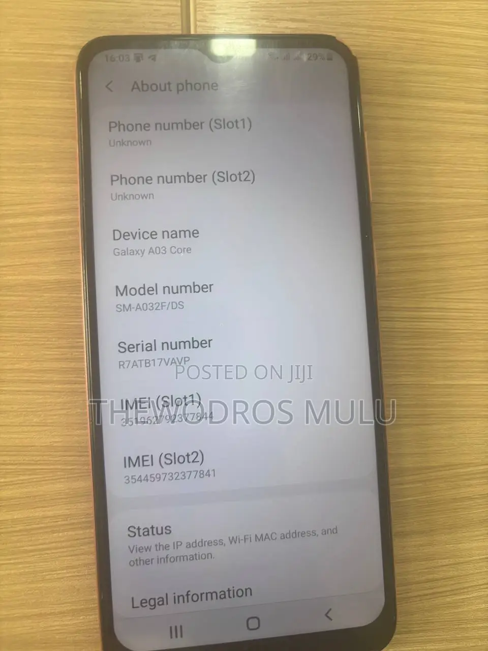 Samsung Galaxy A03 Core 32 GB Rose Gold