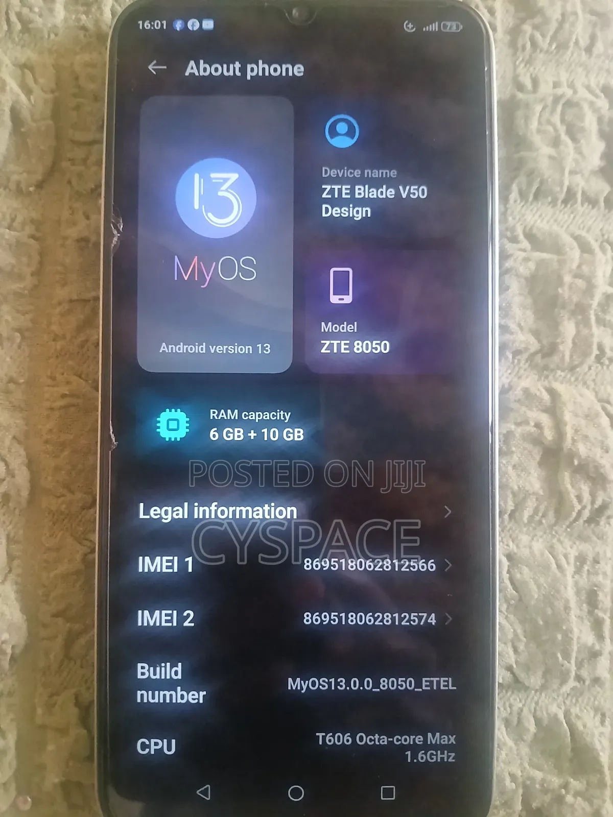 ZTE Blade V50 Design 128 GB Bronze