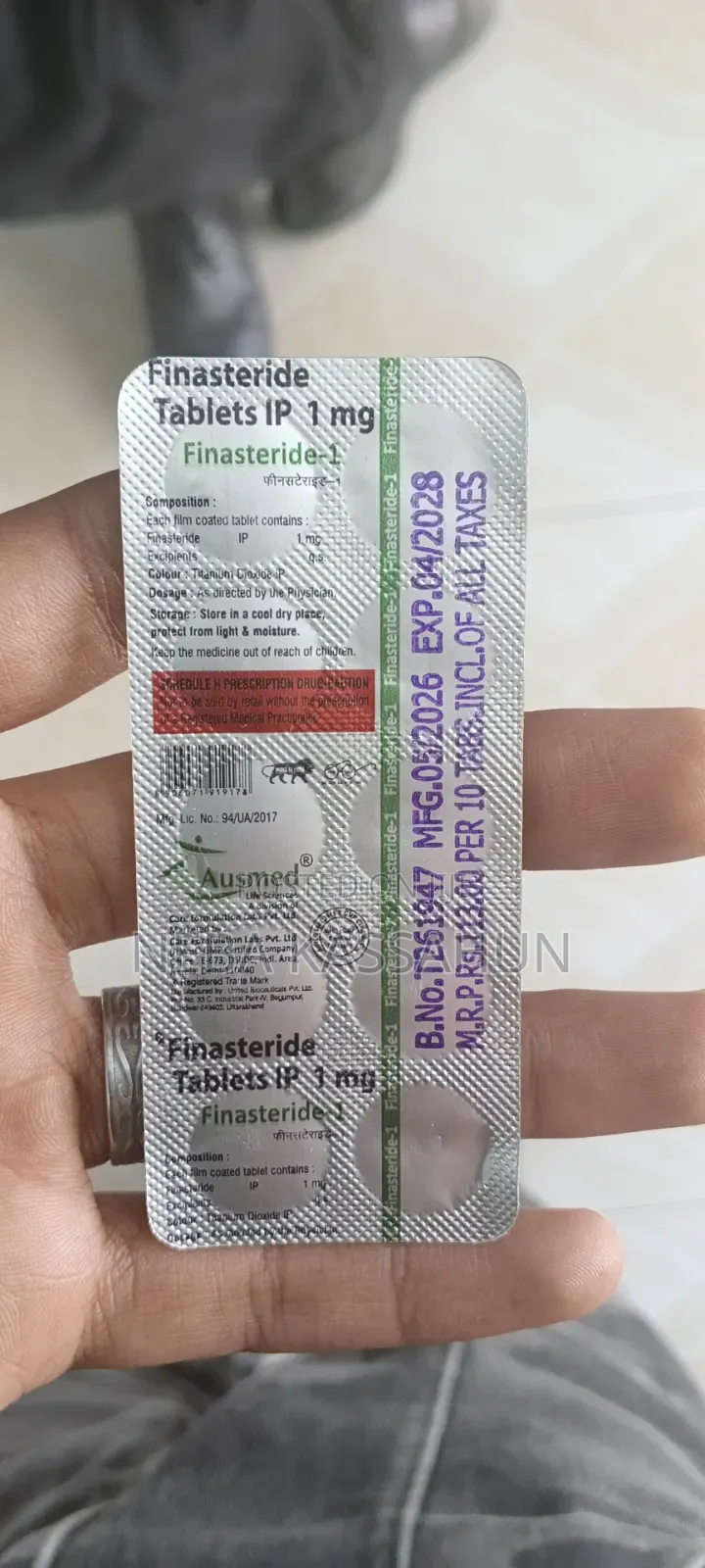 Finastride 1mg and 5 Mg for Hair Loss