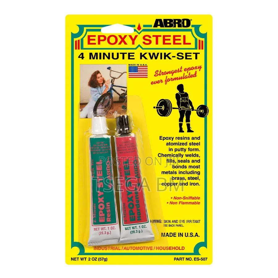 ABRO 4 Minute Epoxy Steel
