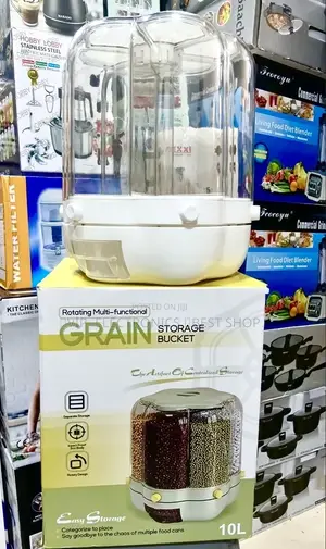 10L Rotating Grain Storage Container – 360° Multi-Functional Grain