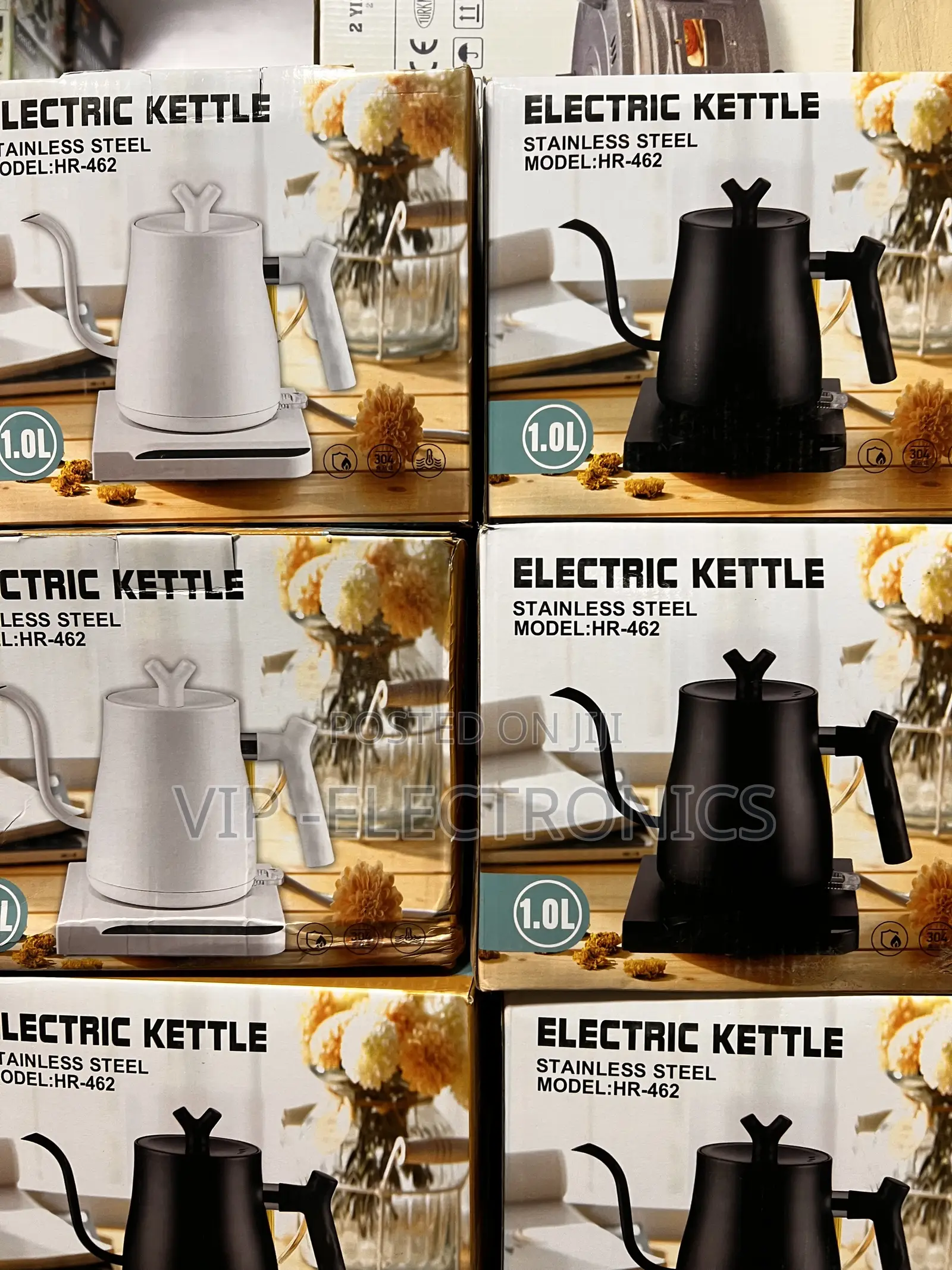 Electric Kettle West HR-462 1.0L – Stainless Steel Gooseneck Kettle