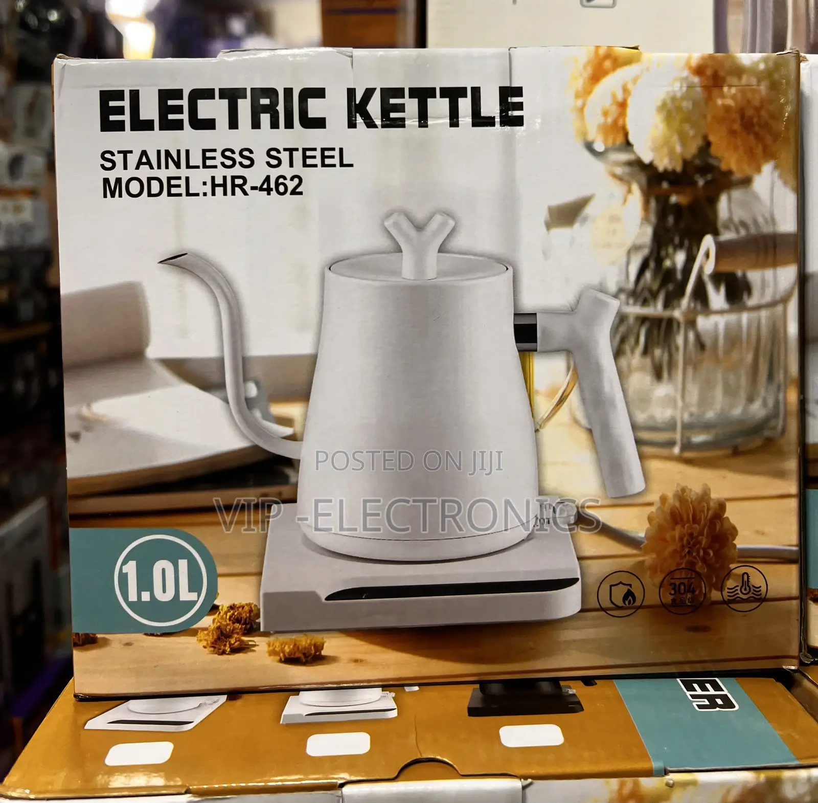 WEST HR-462 Electric Kettle – 1.0L Stainless Steel Gooseneck VIP SHOP