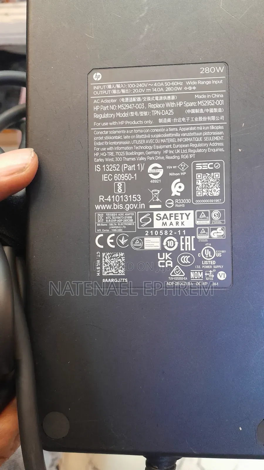 HP 280w Blue Pin Charger