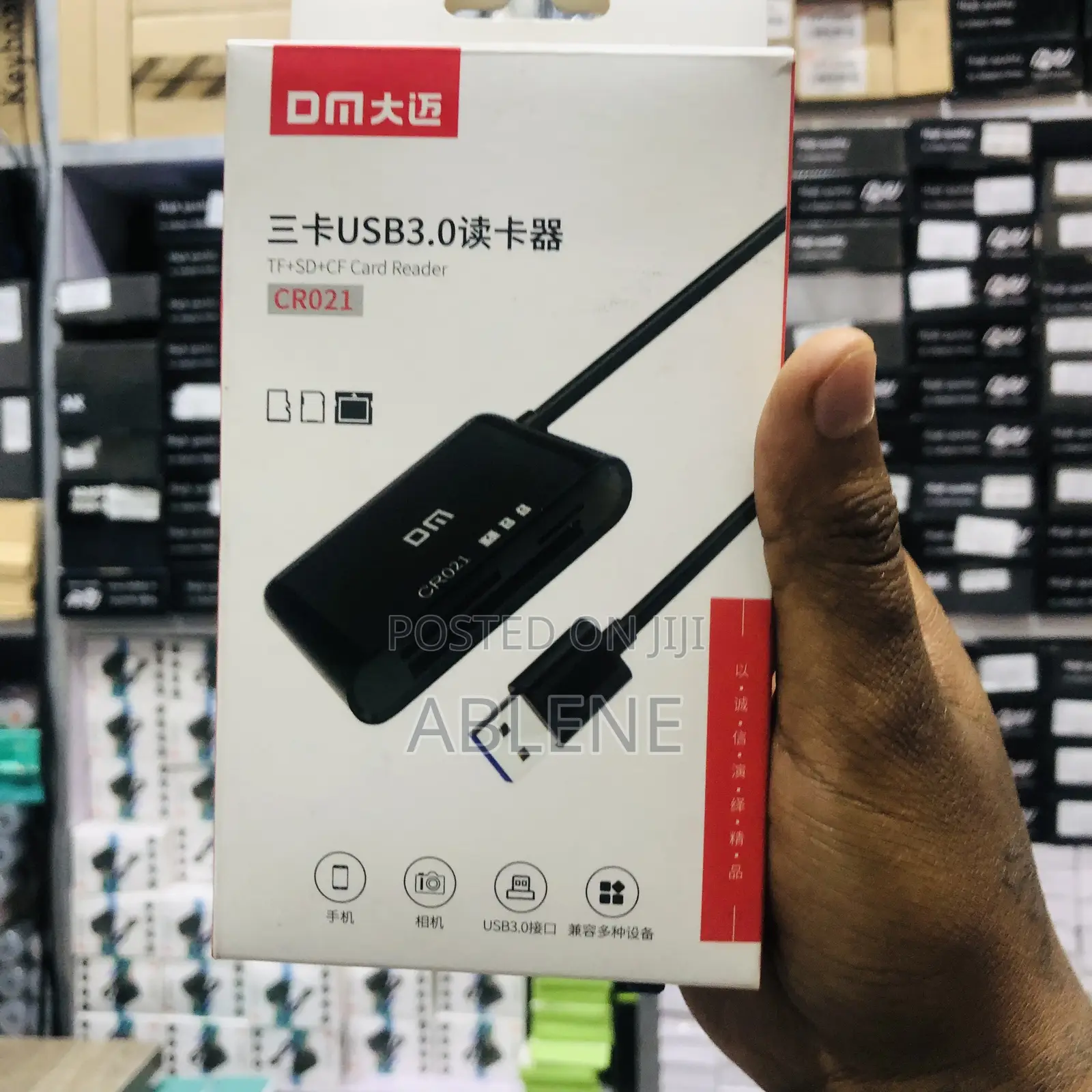 3-in-1 Card Reader dSD, TF (microSD), and CF Memory Card