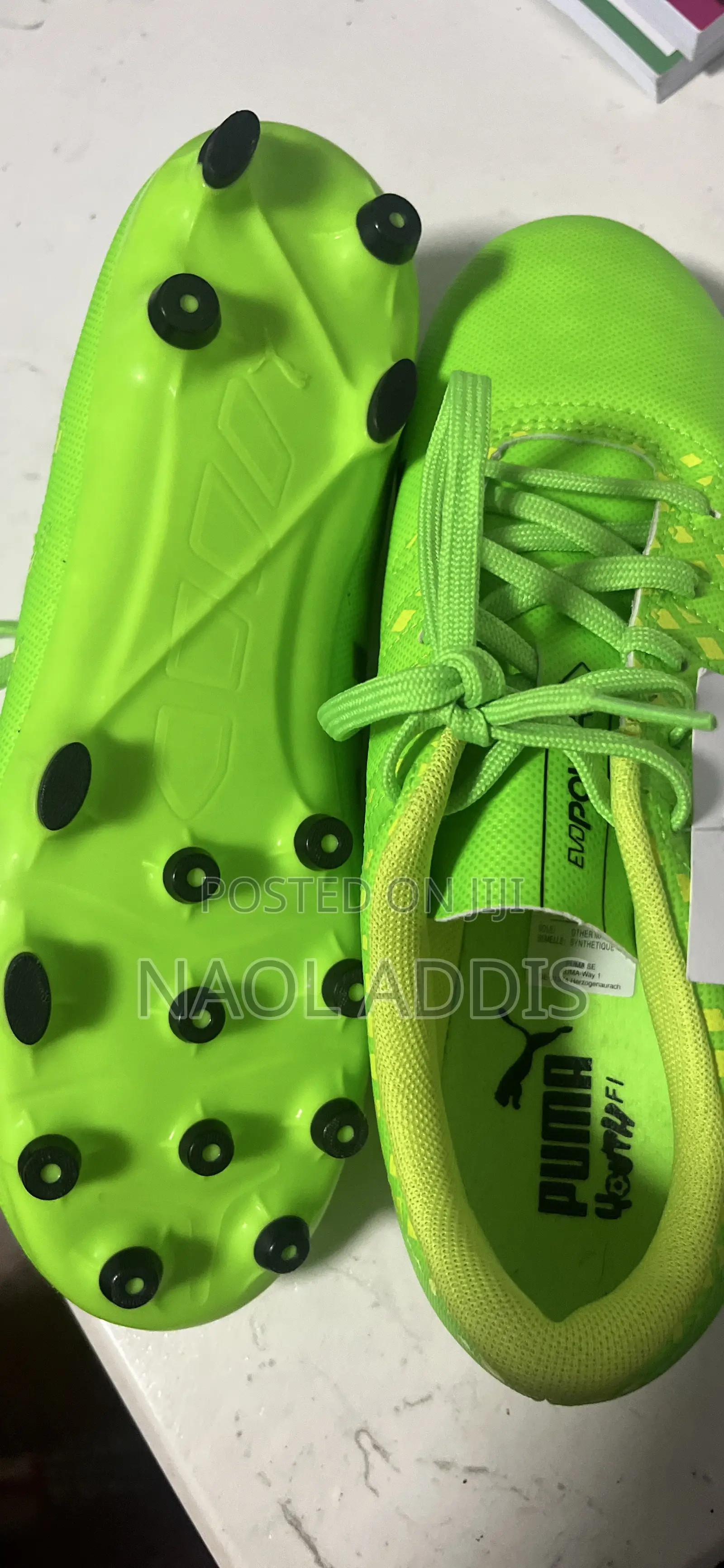 PUMA evoPOWER Vigor 1 FG Football Boots – Green/Black