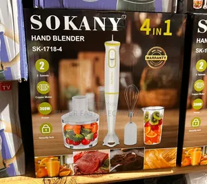 Sokany Hand Blender 4-in-1
A 300W Multi-Functional With 2 Speed