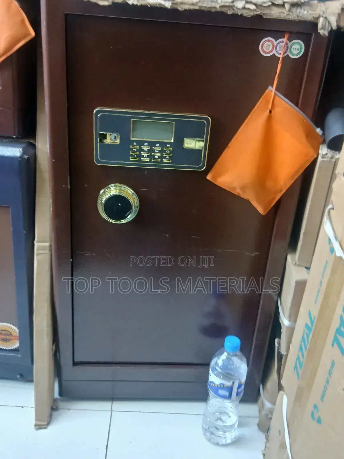 ፡brown Heavy-Duty Fireproof Digital Safe Box