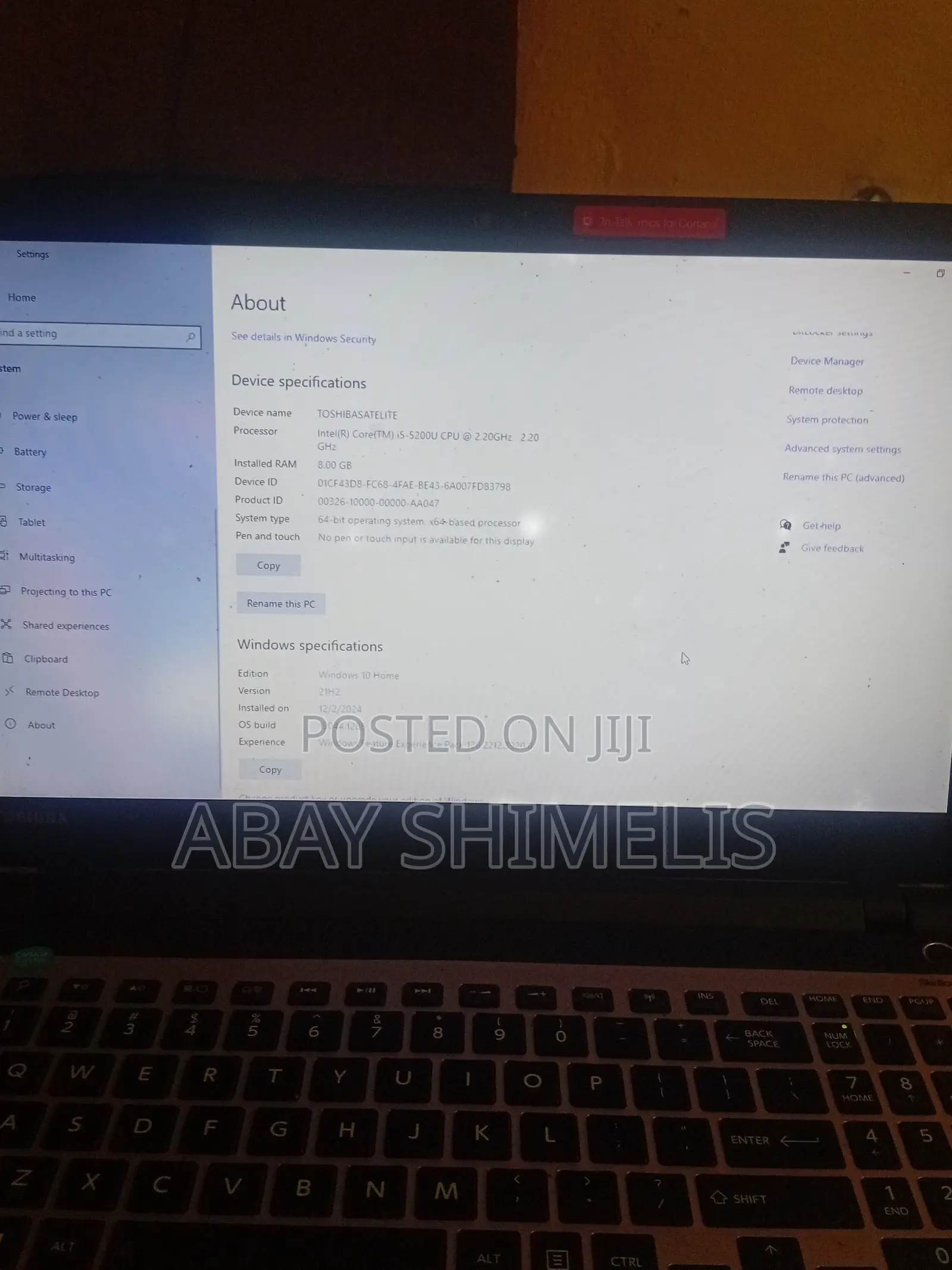 Laptop Toshiba Satellite C55 8GB Intel Core i5 HDD 1T
