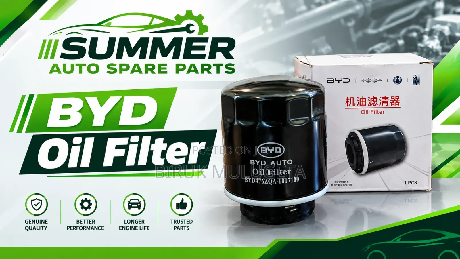 BYD Original Oil Filters